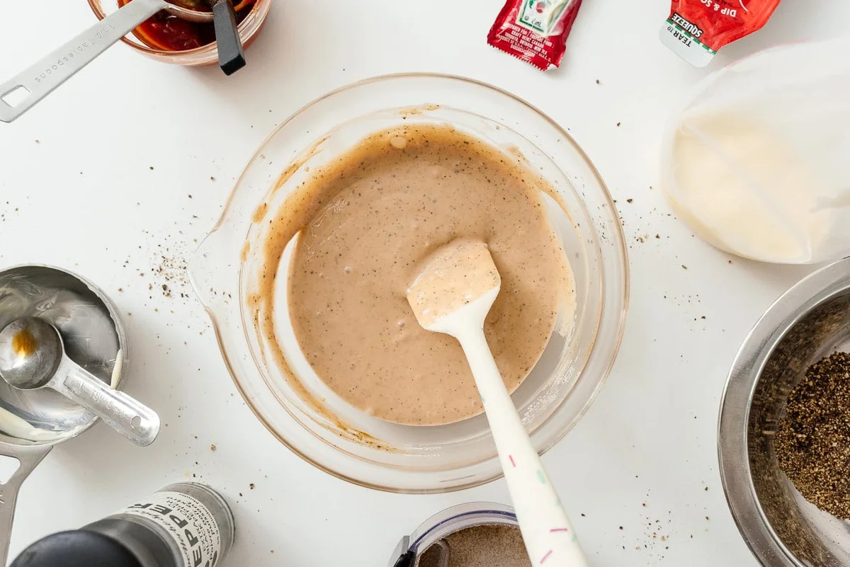 Freshly ground black pepper on finished sauce